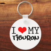 Klassisches Design "I Liebe My Tiburon" Schlüsselanhänger (Vorderseite)