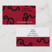 Klassisches Design in Rot und Schwarz Visitenkarte (Vorne/Hinten)