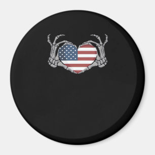 Klassisches Design mit amerikanischer Flagge und H Magnet