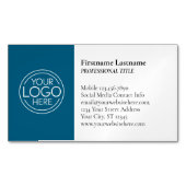 Klassisches Design mit Logos und Kontaktinformatio Magnetische Visitenkarte (Vorderseite)