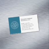 Klassisches Design mit Logos und Kontaktinformatio Magnetische Visitenkarte (Beispiel)