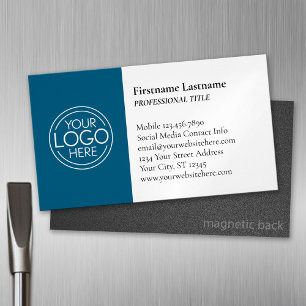 Klassisches Design mit Logos und Kontaktinformatio Magnetische Visitenkarte