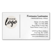 Klassisches Design mit Logos und Kontaktinformatio Magnetische Visitenkarte (Vorderseite)