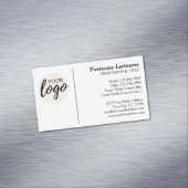 Klassisches Design mit Logos und Kontaktinformatio Magnetische Visitenkarte (Beispiel)