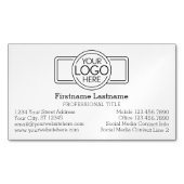 Klassisches Design mit Logos und Kontaktinformatio Magnetische Visitenkarte (Vorderseite)