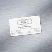 Klassisches Design mit Logos und Kontaktinformatio Magnetische Visitenkarte (Beispiel)
