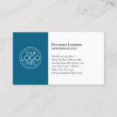 Klassisches Design mit Logos und Kontaktinformatio Visitenkarte (Vorderseite)