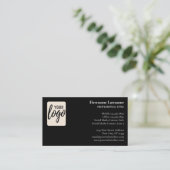 Klassisches Design mit Logos und Kontaktinformatio Visitenkarte (Stehend Vorderseite)