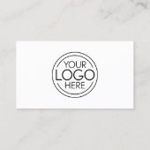 Klassisches Design mit Logos und Kontaktinformatio Visitenkarte (Rückseite)