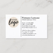 Klassisches Design mit Logos und Kontaktinformatio Visitenkarte (Vorderseite)