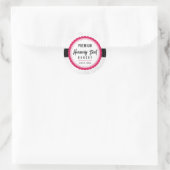 Klassisches Design Runder Aufkleber (Tasche)
