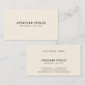 Klassisches Design Vintag Elite Schlicht Cream Tre Visitenkarte (Vorne/Hinten)