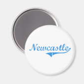 Klassisches Design von Newcastle Maine Magnet (Vorderseite/Rückseite)