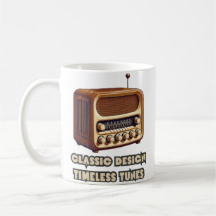 Klassisches Design, zeitlose Tunes. Retro-Radio Kaffeetasse