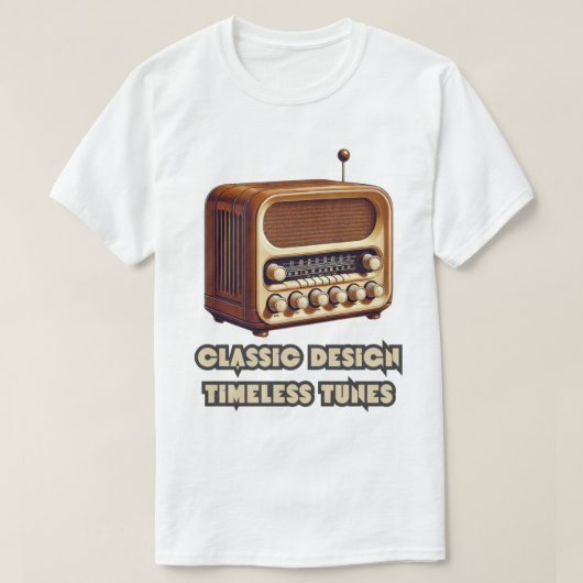Klassisches Design, zeitlose Tunes. Retro-Radio T-Shirt (Design vorne)