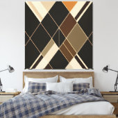 Klassisches Diamantmuster Leinwanddruck (Insitu (Schlafzimmer))