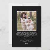 Klassisches Doppelgrenzrahmen Schwarz 2 Foto Feiertagskarte (Rückseite)