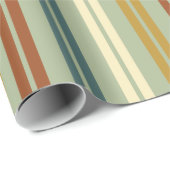 Klassisches Doppelstreifen-Muster Retro Celadon Ru Geschenkpapier (Rolleneckpunkt)