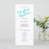 Klassisches Drehbuch | Hochzeitsprogramm Programm (Stehend Vorderseite)