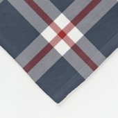 Klassisches dunkelblaues, weißes Gingham-Kariertes Fleecedecke (Ecke)