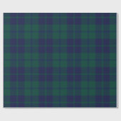 Klassisches dunkelgrünes Tartan-Karomuster Geschenkpapier (Flach)