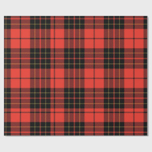 Klassisches dunkelrotes Tartan-Geschenkpapier Geschenkpapier
