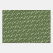 Klassisches Dunkelwaldgrün Kariert Geschenkpapier Set (Vorderseite)