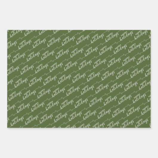 Klassisches Dunkelwaldgrün Kariert Geschenkpapier Set (Vorderseite)