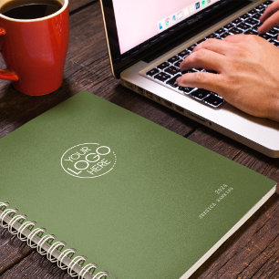 Klassisches dunkles Olive Green Modern Logo wöchen Planer