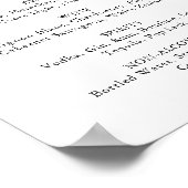 Klassisches Dusty Pink Rose Wedding Drinks Menü Ze Poster (Ecke)