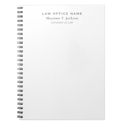 Klassisches einfaches Anwaltsbüro Notizblock (Vorderseite)