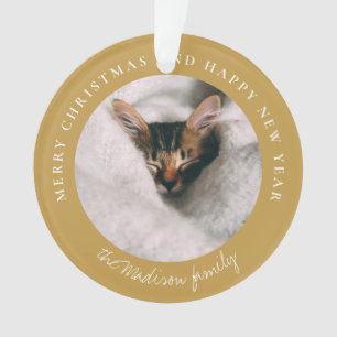 Klassisches, einfaches Aztec Gold personalisiertes Ornament