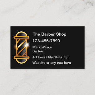 Klassisches einfaches Barber Shop Light Theme Visitenkarte