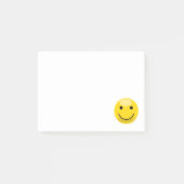 Klassisches, einfaches gelbes Gesicht Post-it Klebezettel (Vorderseite)