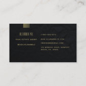 Klassisches einfaches, modernes Black Gold Berufli Visitenkarte (Rückseite)