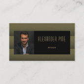 Klassisches einfaches, modernes Black Gold Berufli Visitenkarte (Vorderseite)