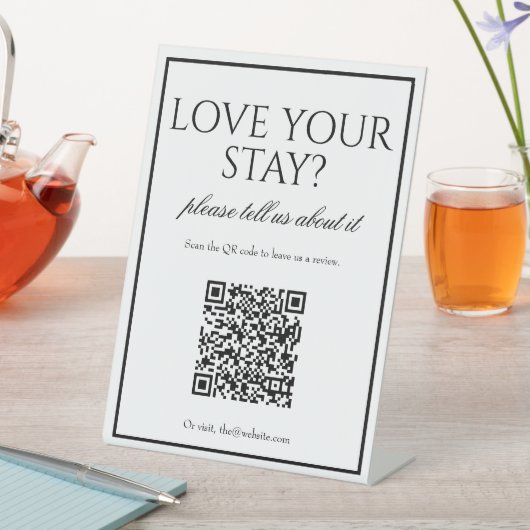 Klassisches einfaches QR Code-Prüftabellenzeichen Sockelschild (In Situ)