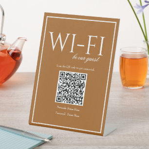 Klassisches einfaches Sienna-QR-Zeichen Sockelschild