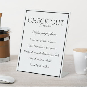 Klassisches, einfaches White Guest Karo Out Table  Sockelschild