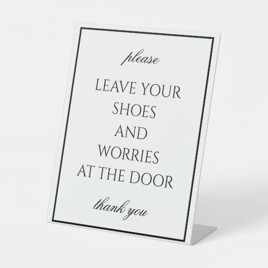 Klassisches einfaches White Remove Shoes Counter S Sockelschild (Vorderseite)