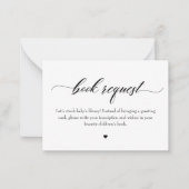 Klassisches Eleganbuch für Babyaufkleber Mitteilungskarte (Vorderseite)