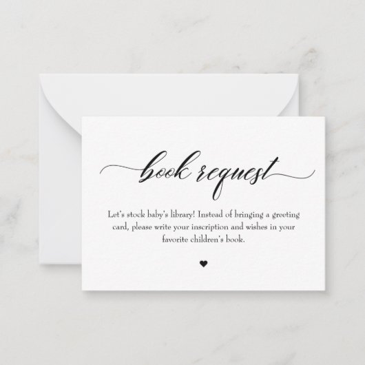 Klassisches Eleganbuch für Babyaufkleber Mitteilungskarte (Vorderseite)