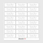 Klassisches Elegance-Etikett mit transparenter Rüc Aufkleber (Blatt)