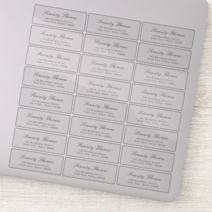 Klassisches Elegance-Etikett mit transparenter Rüc Aufkleber