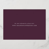 Klassisches Elegance Horizontales Foto Save the Da Folieneinladung (Rückseite)