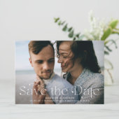 Klassisches Elegance Horizontales Foto Save The Date (Stehend Vorderseite)