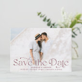 Klassisches Elegance Horizontales Foto Save The Date (Stehend Vorderseite)