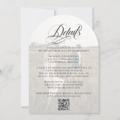 Klassisches Elegant in einem QR-Code-Arch-Hochzeit Einladung (Rückseite)