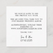 Klassisches Elegant mit Liebe QR-Code Begleitkarte (Rückseite)