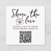 Klassisches Elegant mit Liebe QR-Code Begleitkarte (Vorderseite)